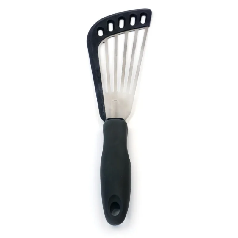 This versatile slotted turner helps drain excess oil while making flipping and serving quick and effortless.